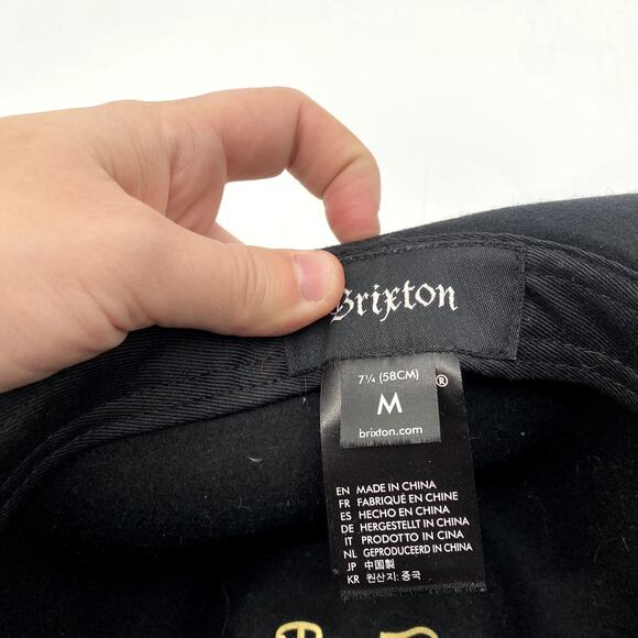 Brixton black wool flat bill hat main image 4